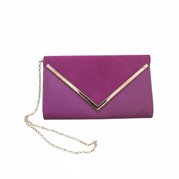 Aldo Handbags - Aldo Clutch Pink with Gold Detachable Chain Strap